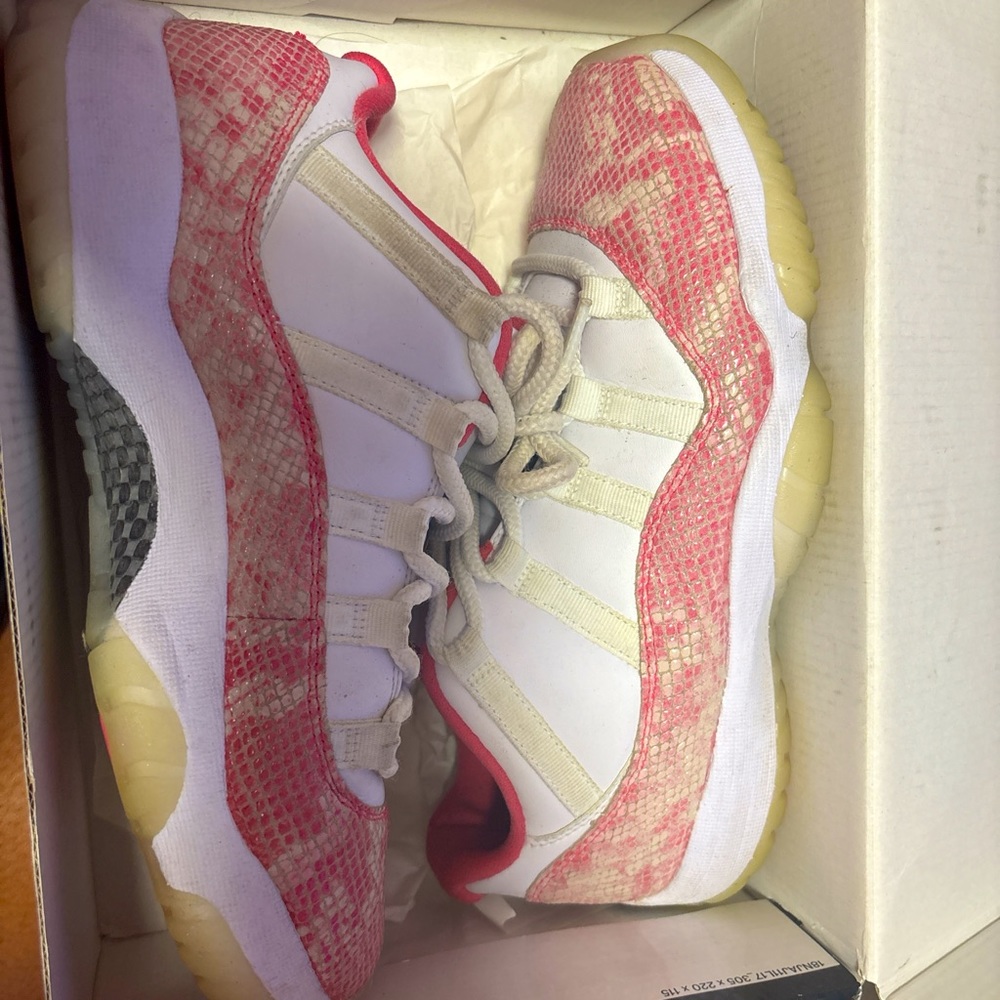 Air Jordan Pink Snakeskin Retro Low 11’s